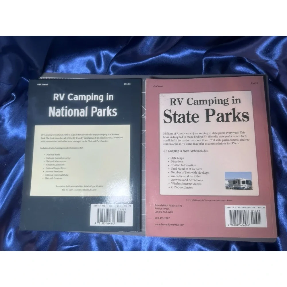 Lot Of 2! RV Camping in National Parks, 1st & 5th Editions DJ Davin & Roundabout
